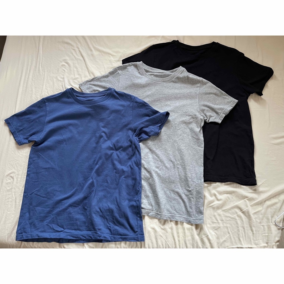 UNIQLO(ユニクロ)のユニクロ　KIDS コットンカラークルーネックT（半袖）160 3枚組 キッズ/ベビー/マタニティのキッズ服男の子用(90cm~)(Tシャツ/カットソー)の商品写真