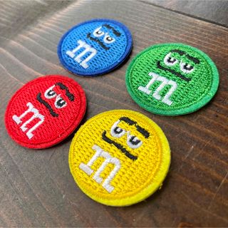 m&m’sビーンズ アイロン熱圧着ワッペン4枚セット mm(各種パーツ)