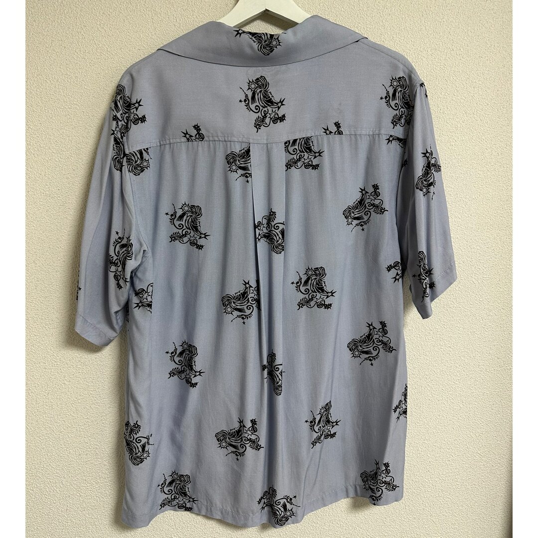8on8 Haze Blue Print Cuban Shirt