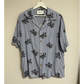 8on8 Haze Blue Print Cuban Shirt