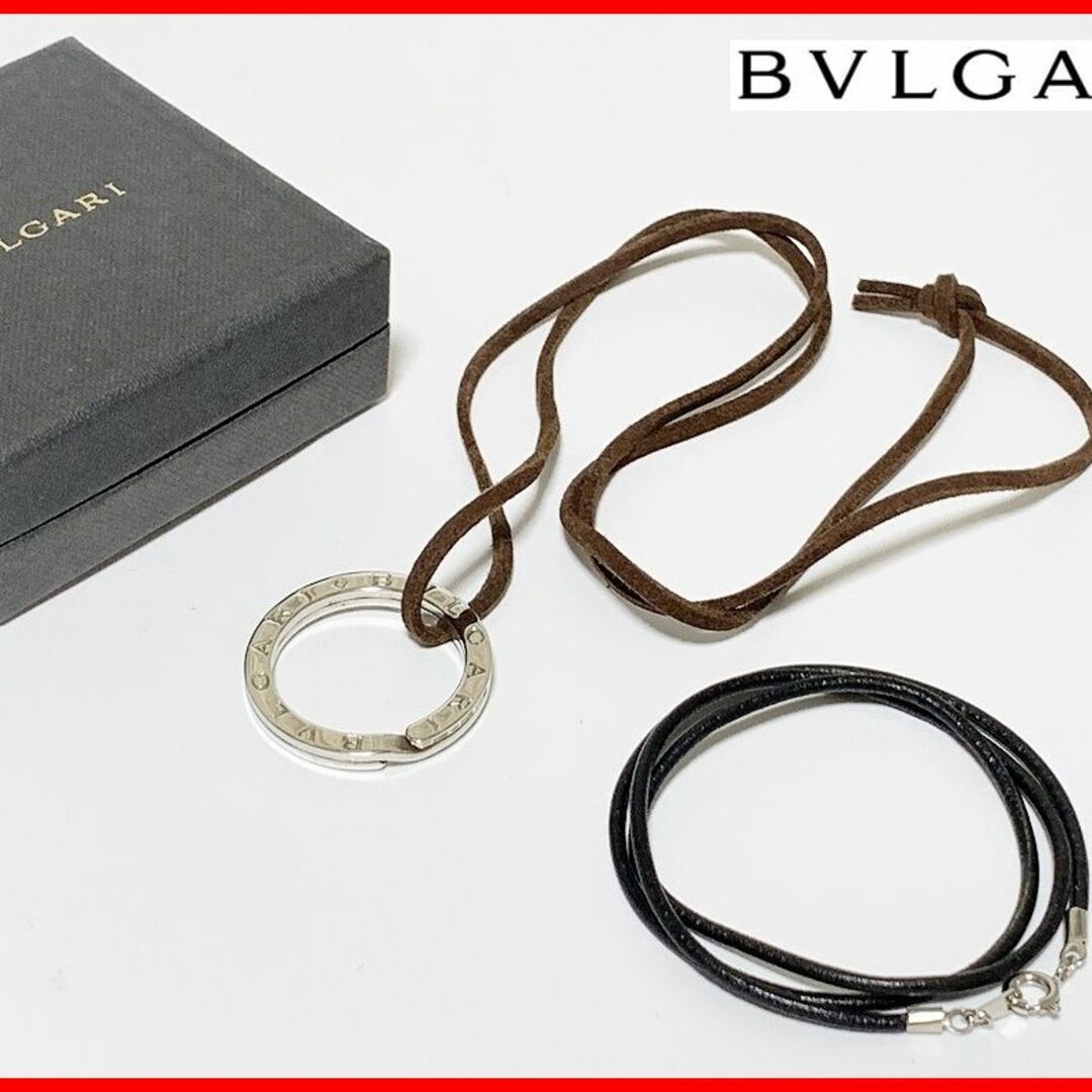 即決 BVLGARI ブルガリ ネックレス ブレ 替えひも・箱付 レディース