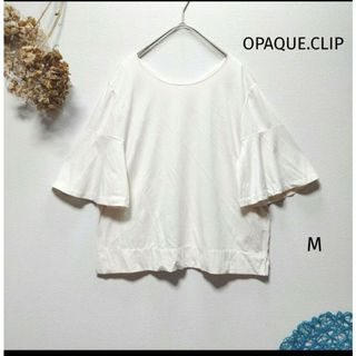 オペークドットクリップ(OPAQUE.CLIP)のOPAQUE.CLIP オペークドットクリップ　フレアスリーブカットソー(カットソー(半袖/袖なし))