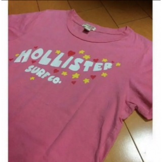 ホリスター(Hollister)のホリスターピンクコットンＴ(Tシャツ(半袖/袖なし))