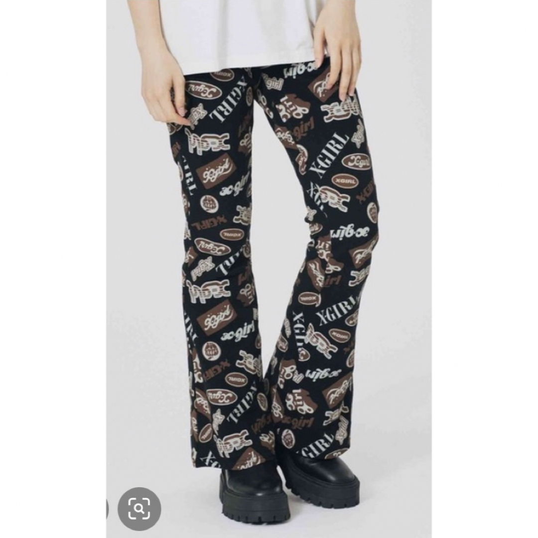 パンツX-girl/ALL OVER PRINT FLARE PANTS