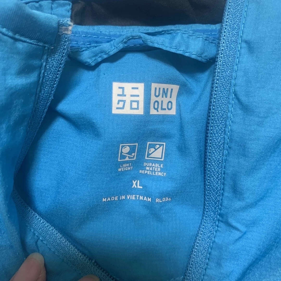 UNIQLO(ユニクロ)のユニクロ　男女兼用　ジャンバー　ウインドブレーカー　ＸＬ　ブルー　スポーツ メンズのジャケット/アウター(ナイロンジャケット)の商品写真