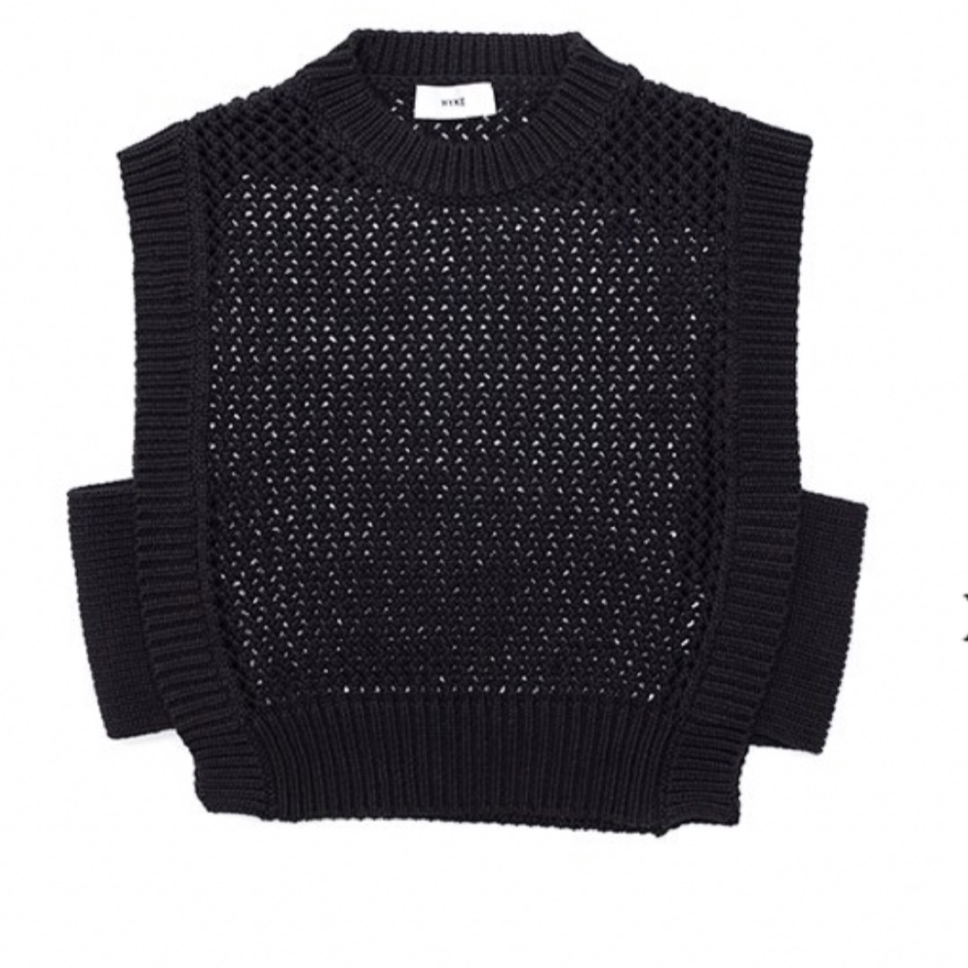 HYKE CROCHETED CROPPED SWEATER TOP ベスト