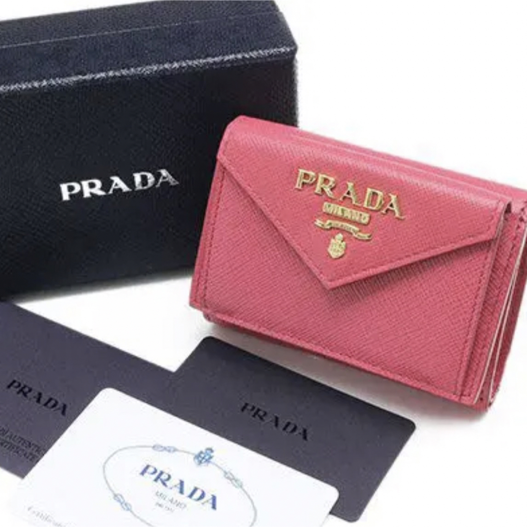 PRADA プラダ 財布　peonia 三つ折り財布 1MH021 PEONIA