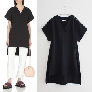 JIL SANDER／ジルサンダー／22SS／Vネックチュニック／ブラウス