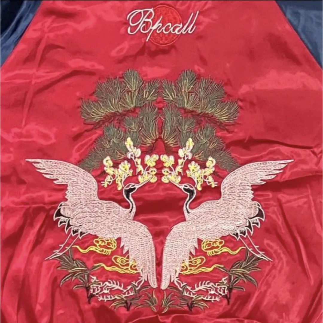 U.S.NAVY スカジャン リバーシブル ユニセックス 蜂 鶴 刺繍 和柄 U.S.NAVY スカジャン リバーシブル ユニセックス 蜂 鶴 刺繍 和柄