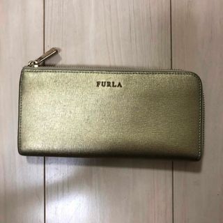 フルラ(Furla)の　【訳あり】フルラ　ゴールドの長財布 Ｌ字ファスナー(財布)