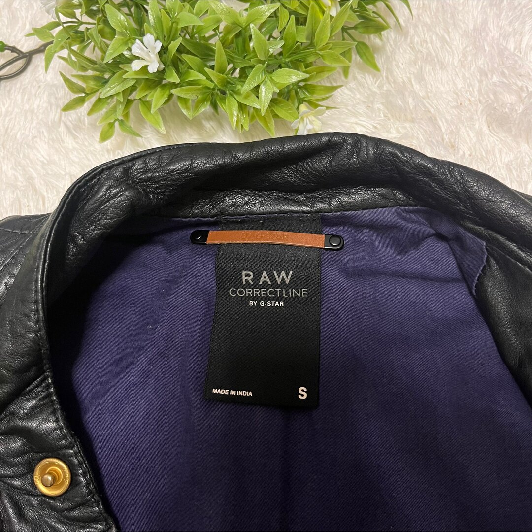 G-STAR RAW(ジースター)のG-Star RAW ジースターロウ  レザージャケット 金ボタン ラムレザー メンズのジャケット/アウター(レザージャケット)の商品写真