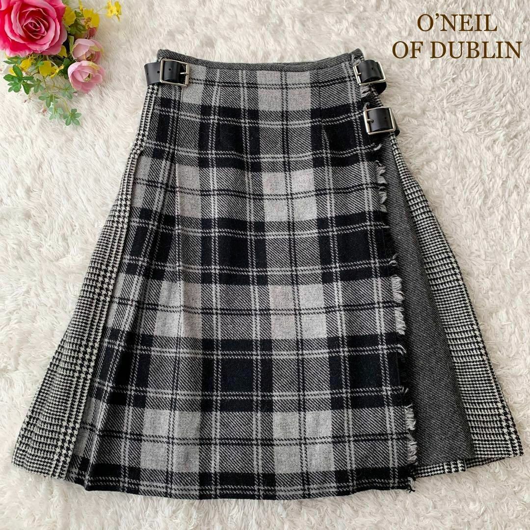 O'NEIL OF DUBLIN★オニールオブダブリン グレー  巻きスカートL