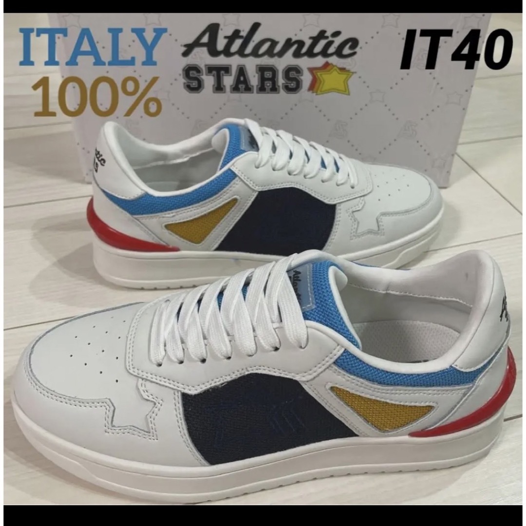 Atlantic STARS(アトランティックスターズ)のSALE‼️【新品】ATLANTICSTARS   ホワイト/ 40 イタリア製 メンズの靴/シューズ(スニーカー)の商品写真