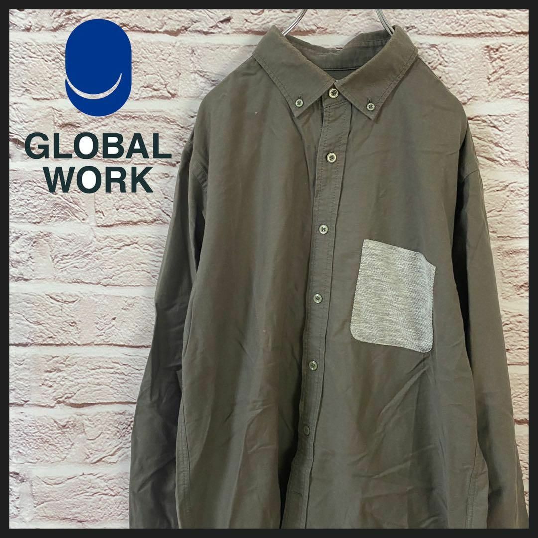 GLOBALWORK 長袖　シャツ メンズ　レディース　[ M ]