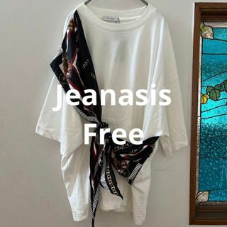 ジーナシス(JEANASIS)のJEANASIS スカーフムスビTEE フリー　白(Tシャツ(半袖/袖なし))