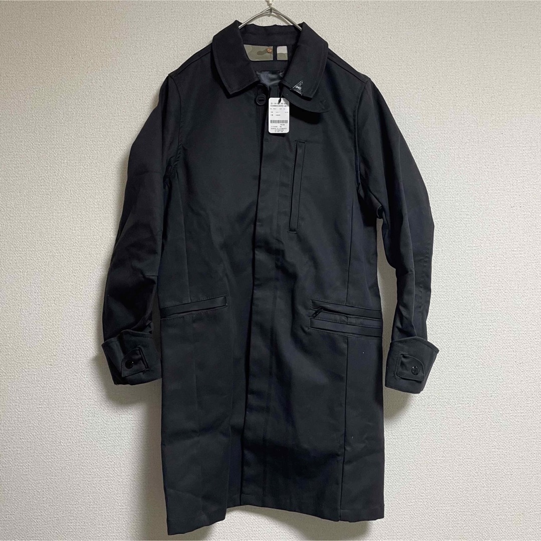 新品・未使用品・定価¥92,180】デンハム ロングコート 黒 カモ柄 XS