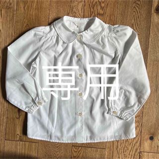 バーバリー(BURBERRY)の☆美品☆白シャツ　ガールズ　キッズ　長袖シャツ(ブラウス)