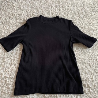 ユニクロ(UNIQLO)のユニクロ リブハイネックトップス 5分袖(Tシャツ(長袖/七分))