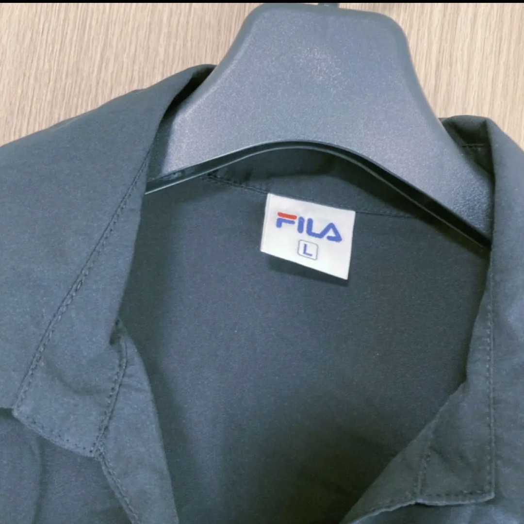 FILA フィラ 半袖 ワンピース Ｌ レディース 黒 シャツ ロング 薄手 2