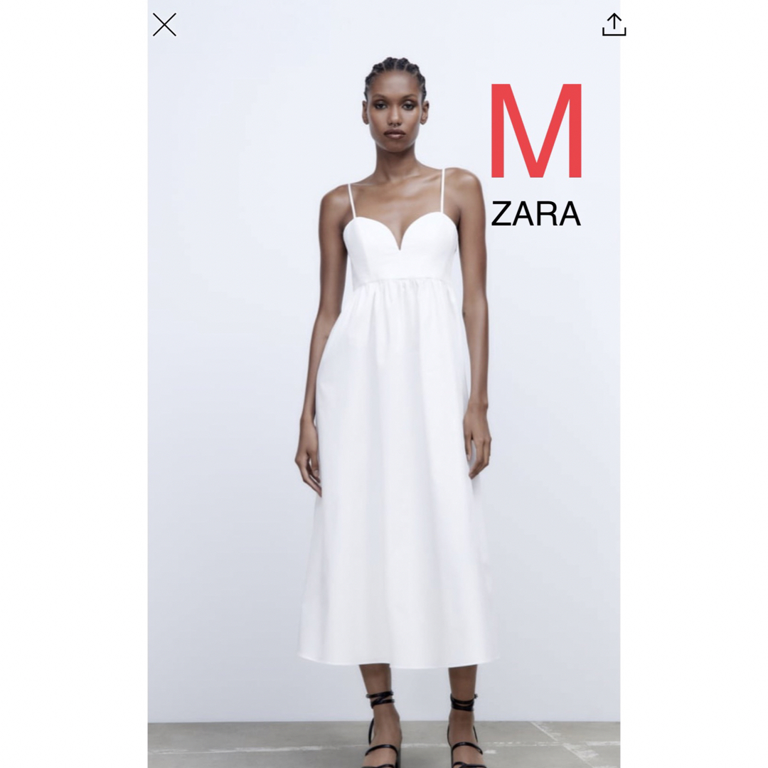 ZARA(ザラ)の新品未使用タグ付き★ZARA ミディ ボリュームワンピース ロングワンピース レディースのワンピース(ロングワンピース/マキシワンピース)の商品写真