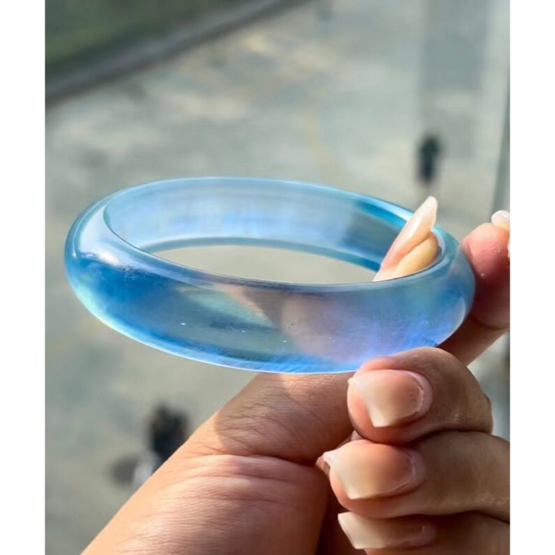 ⭐︎【天然】アクアマリン バングル 61.4g-