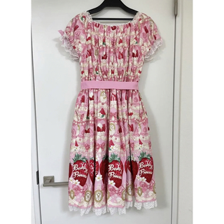 Angelic Pretty - Melty Berry Princessワンピース（ピンク）2点セット