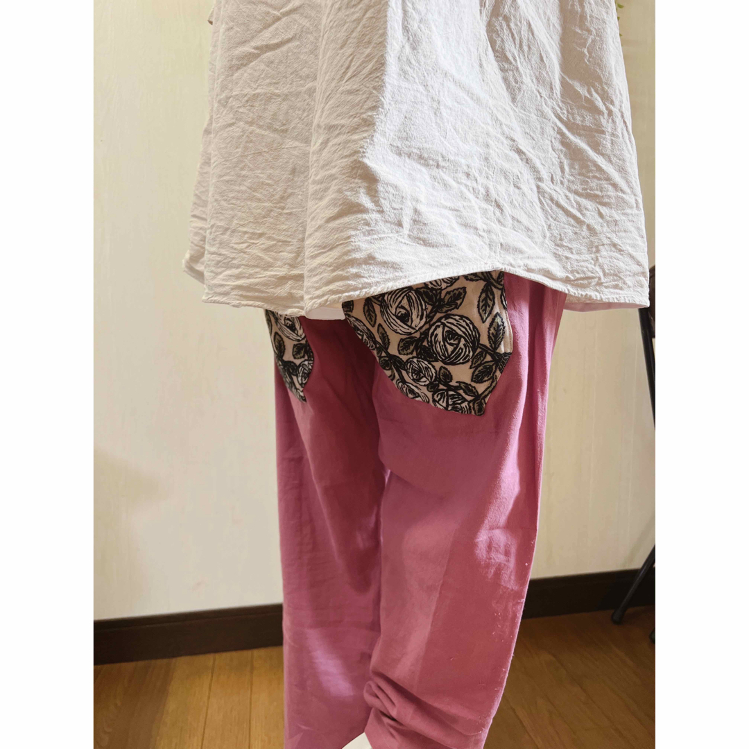 ハンドメイド もんぺパンツ rosy うなぎの寝床 スリム Sサイズ www