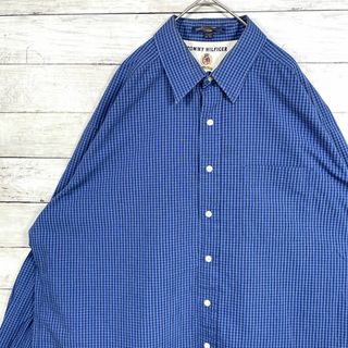 トミーヒルフィガー(TOMMY HILFIGER)の97T US古着 トミーヒルフィガー カフス 長袖シャツ 胸ポケットメンズ古着(シャツ)