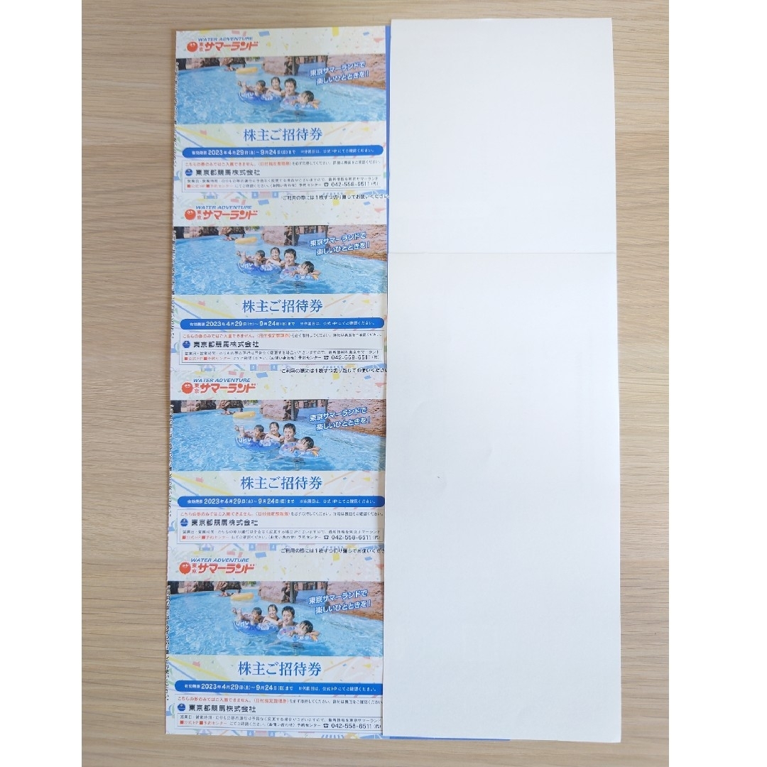 サマーランド　株主優待券 チケットの施設利用券(プール)の商品写真
