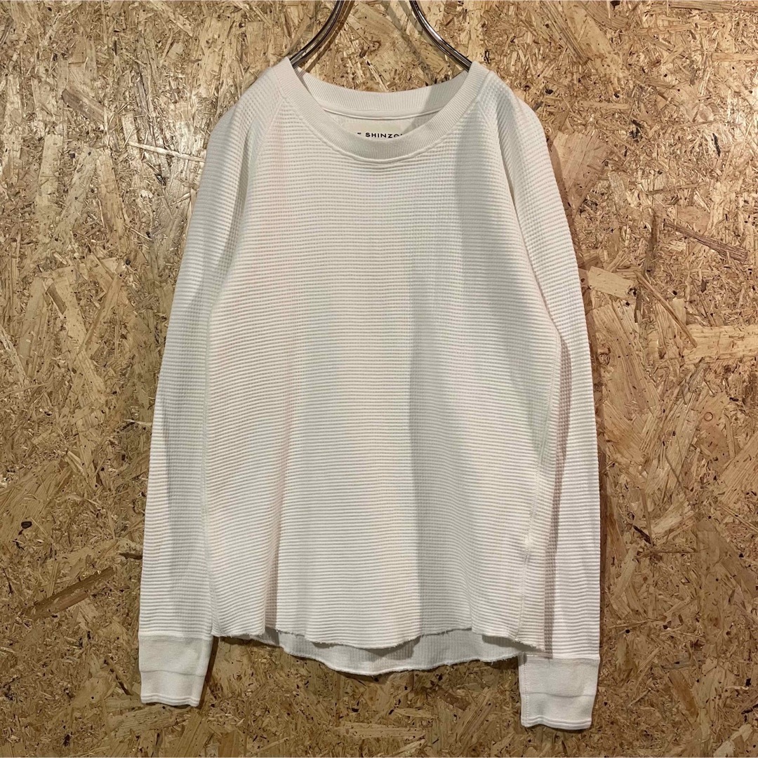 Shinzone(シンゾーン)のTHE SHINZONE シンゾーン  ワッフル　ロングTシャツ　ホワイトカラー レディースのトップス(Tシャツ(長袖/七分))の商品写真