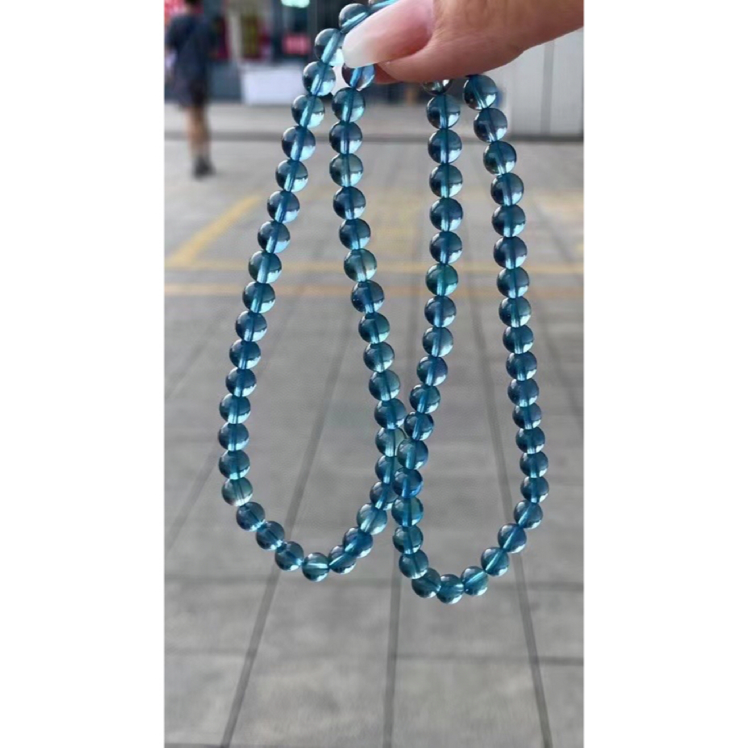 天然】アクアマリン ブレスレット三連 6.7mm www.krzysztofbialy.com