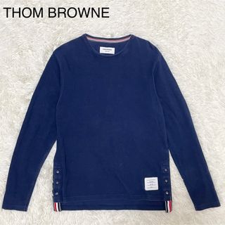 トムブラウン(THOM BROWNE)のTHOM BROWN【美品】長袖Tシャツ M位 紺 トリコロール ロンT(Tシャツ/カットソー(七分/長袖))