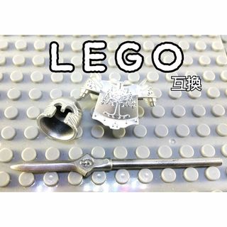 中世ヨーロッパ　槍兵　LEGO互換　レゴ武器　シルバー　ランス　モンハン　騎士(SF/ファンタジー/ホラー)