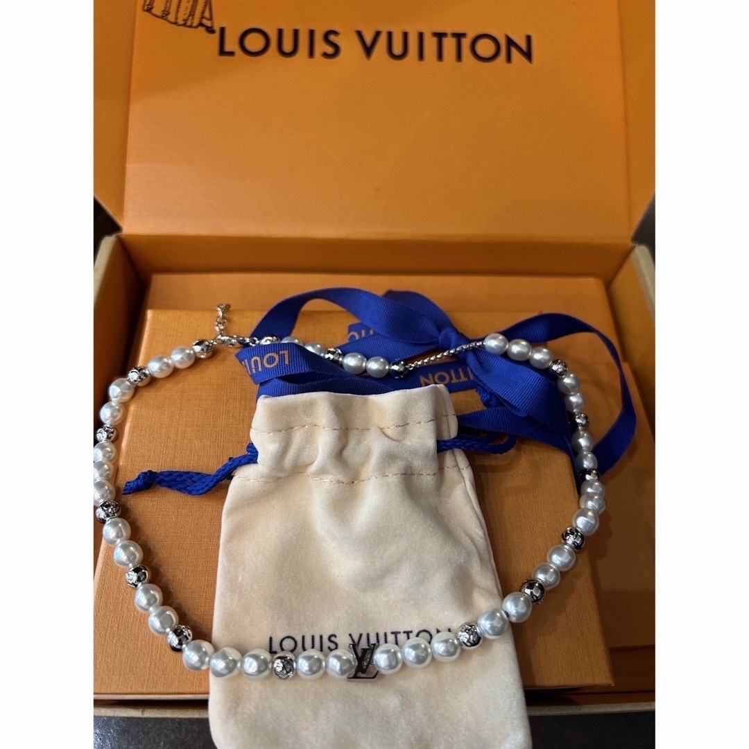 LOUIS VUITTON - ルイヴィトン ネックレス・モノグラム パールの LOUIS VUITTON - ルイヴィトン ネックレス・モノグラム パールの