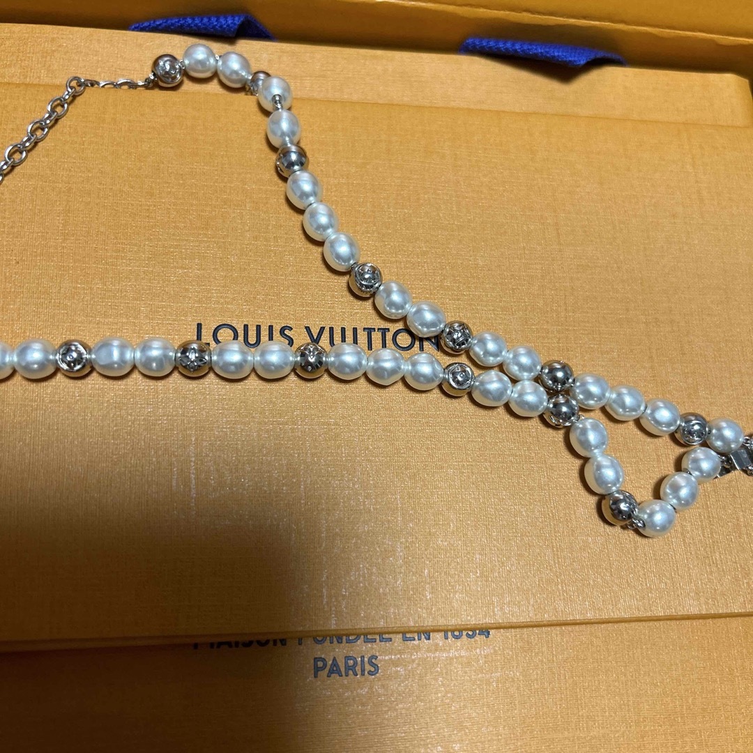 LOUIS VUITTON - ルイヴィトン ネックレス・モノグラム パールの LOUIS VUITTON - ルイヴィトン ネックレス・モノグラム パールの