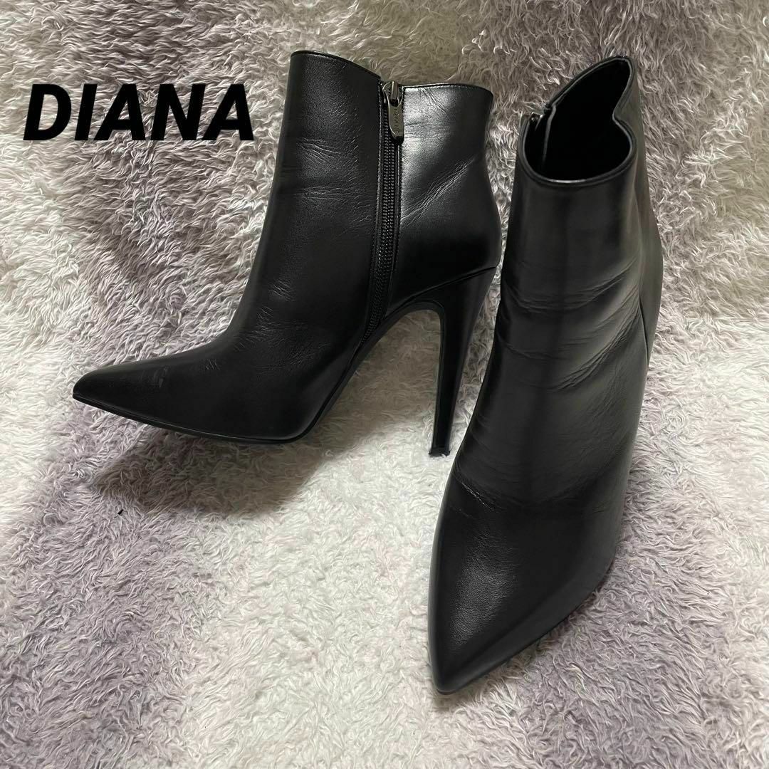 DIANA s192j DIANA ショートブーツ 黒 シンプル ヒール 高級 上品の通販 by とことこ's shop｜ダイアナならラクマ