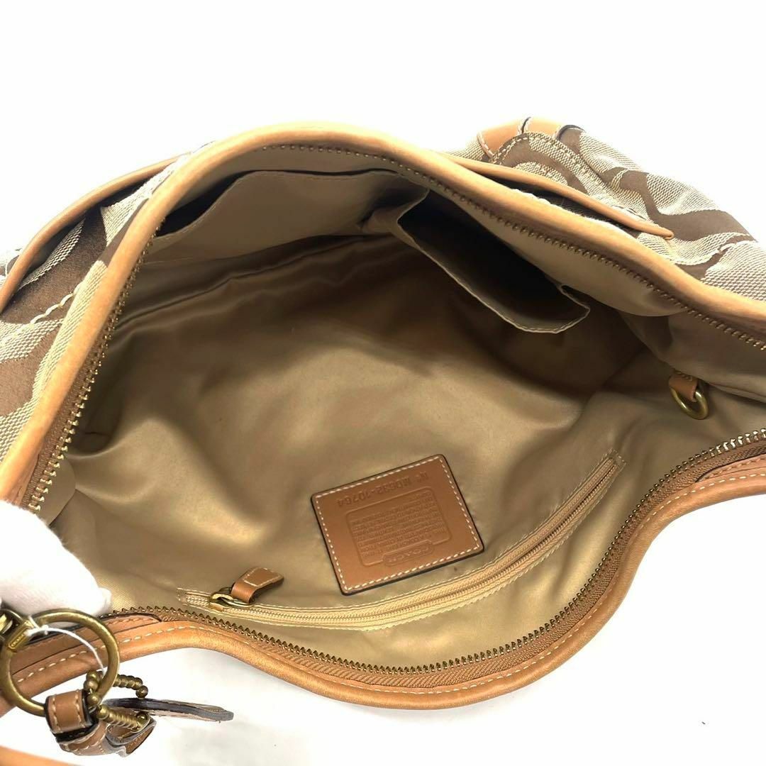 COACH(コーチ)の✨美品✨コーチ シグネチャー ハンドバッグ 腕かけ キャンバスレザー 10764 レディースのバッグ(ハンドバッグ)の商品写真