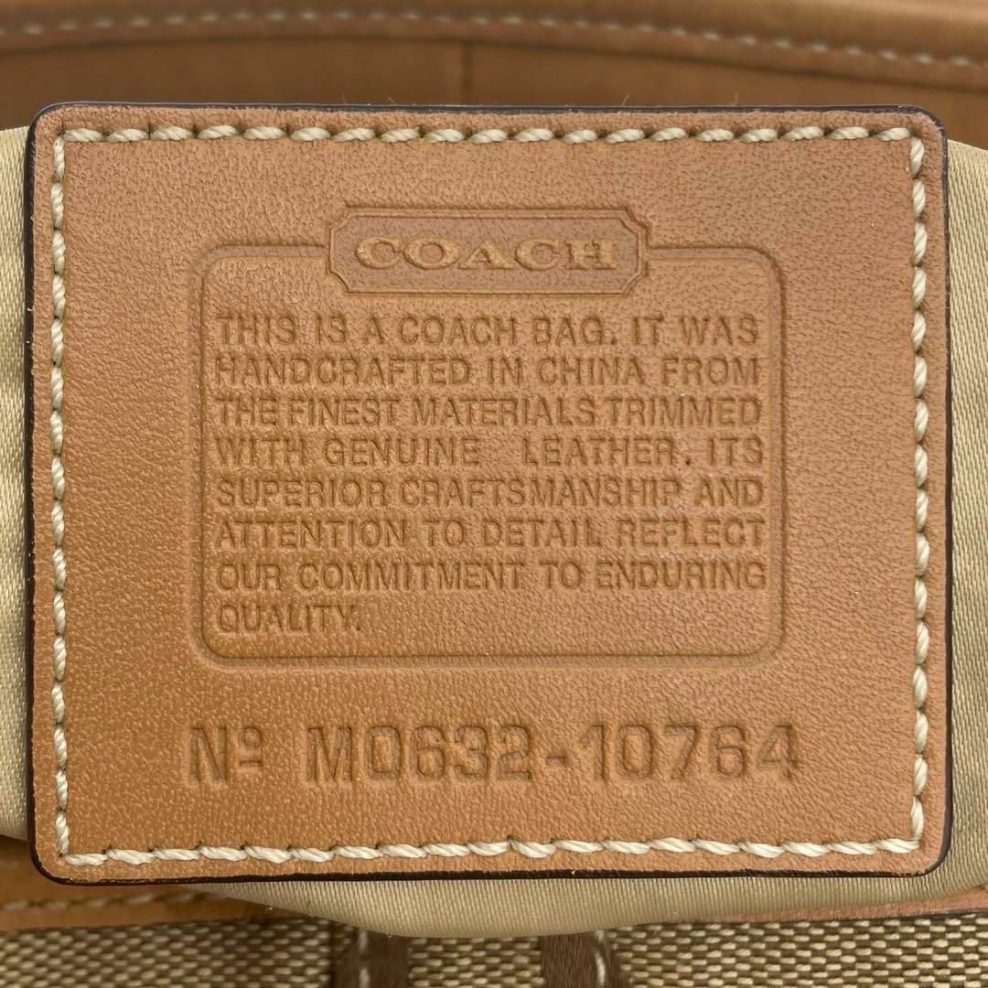 COACH(コーチ)の✨美品✨コーチ シグネチャー ハンドバッグ 腕かけ キャンバスレザー 10764 レディースのバッグ(ハンドバッグ)の商品写真