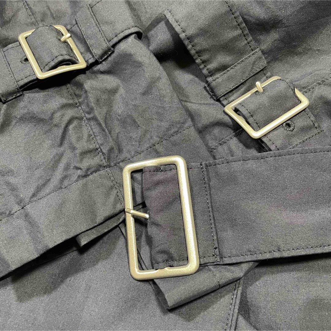 SANYO(サンヨー)のSANYO 三陽商会 トレンチコート 100年コート ネイビー シルク混 絹36 レディースのジャケット/アウター(トレンチコート)の商品写真