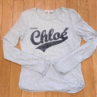 シーバイクロエ(SEE BY CHLOE)の【美品】SEE BY CHLOE ロゴ入り　カットソー　ロンT　長袖Ｔシャツ(Tシャツ(長袖/七分))