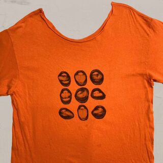 UFT  Tシャツ  オレンジ 口　唇　ベロ　舌　セクシー　グロ(Tシャツ/カットソー(半袖/袖なし))