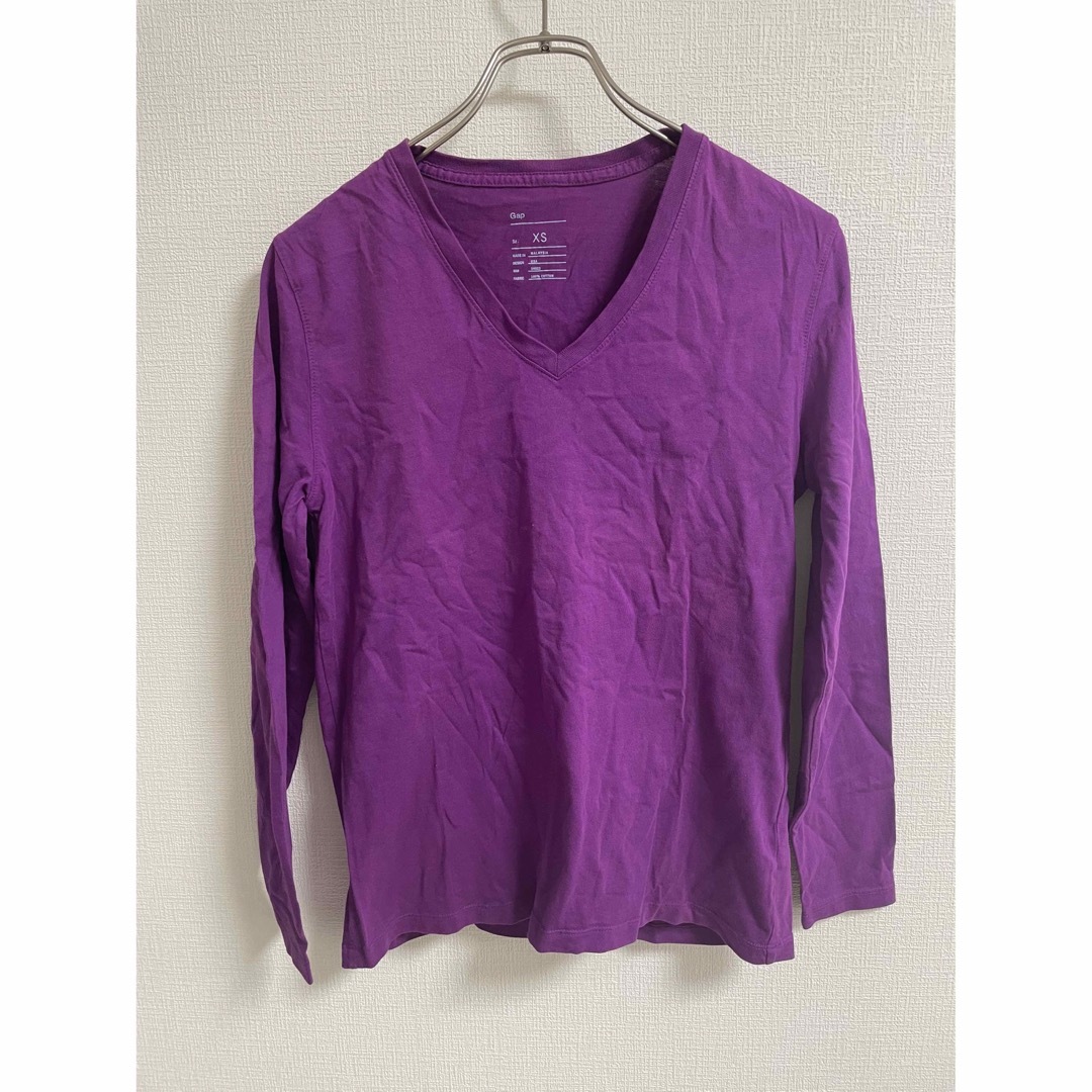 GAP(ギャップ)のGAP ロンT Tシャツ 紫 パープル インナー メンズのトップス(Tシャツ/カットソー(七分/長袖))の商品写真