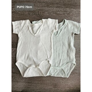 プーポ(PUPO)のpupo  半袖ロンパース　2枚セット(ロンパース)