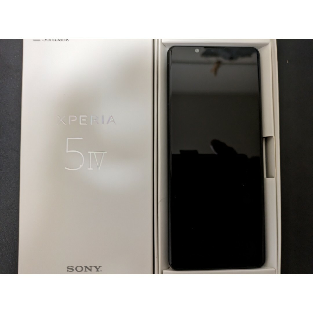 日本安心 Xperia 5 IV ブラック 128 GB Softbank スマートフォン本体