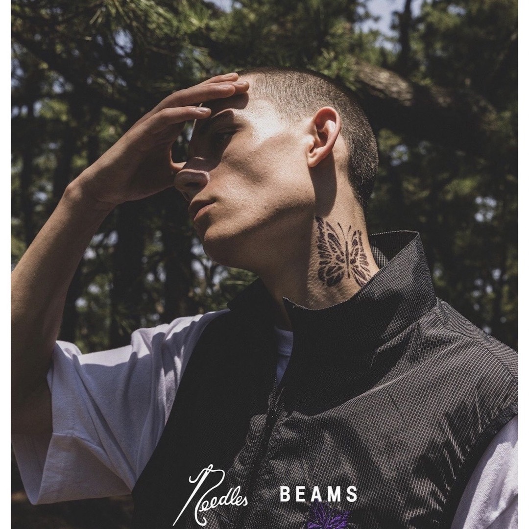 NEEDLES × BEAMS / 別注 ナイロンリップストップ ベスト XL