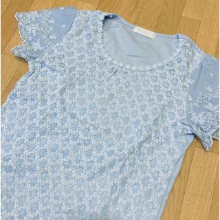 パターンフィオナ(PATTERN fiona)のレースデザインTシャツ(Tシャツ(半袖/袖なし))