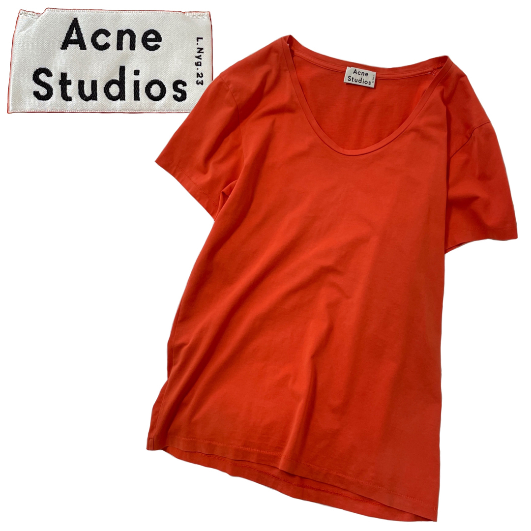 【Acne Studios】Tシャツ ビッグシルエット ゆるだぼ オレンジ | フリマアプリ ラクマ