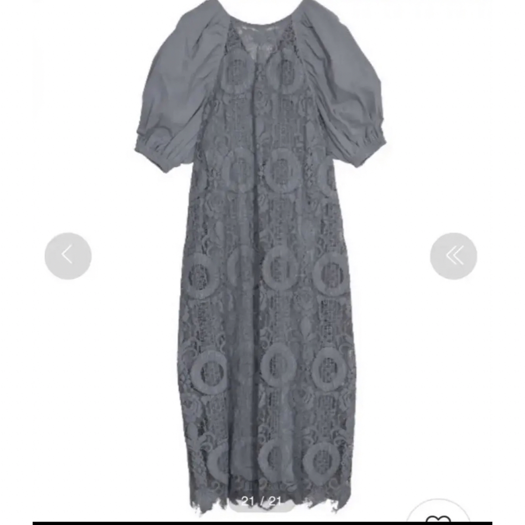 MEDI 2WAY CIRCLE PATTERN LACE DRESS