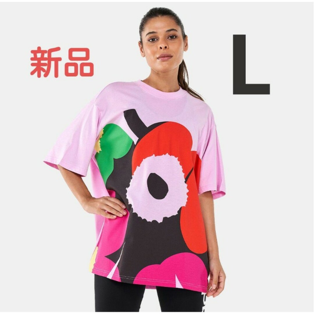 アディダス　マリメッコ　マリメッココラボ　tシャツ　ウニッコ　L