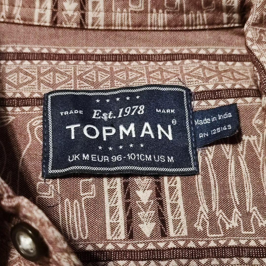 TOPMAN(トップマン)のTOPMAN【M】長袖　シャツ　総柄　パープル メンズのトップス(シャツ)の商品写真